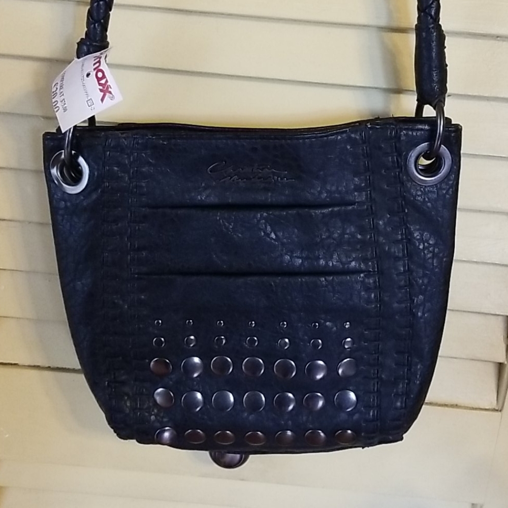 Christian Audigier black cross body bag nwt